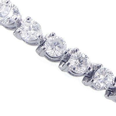 Bracelete de tênis de diamante com corte redondo espumante de 6 ct joias de ouro branco - harrychadent.pt