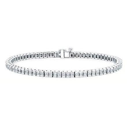 Pulseira de tênis Princesa Diamonds 7.50 quilates em ouro branco - harrychadent.pt