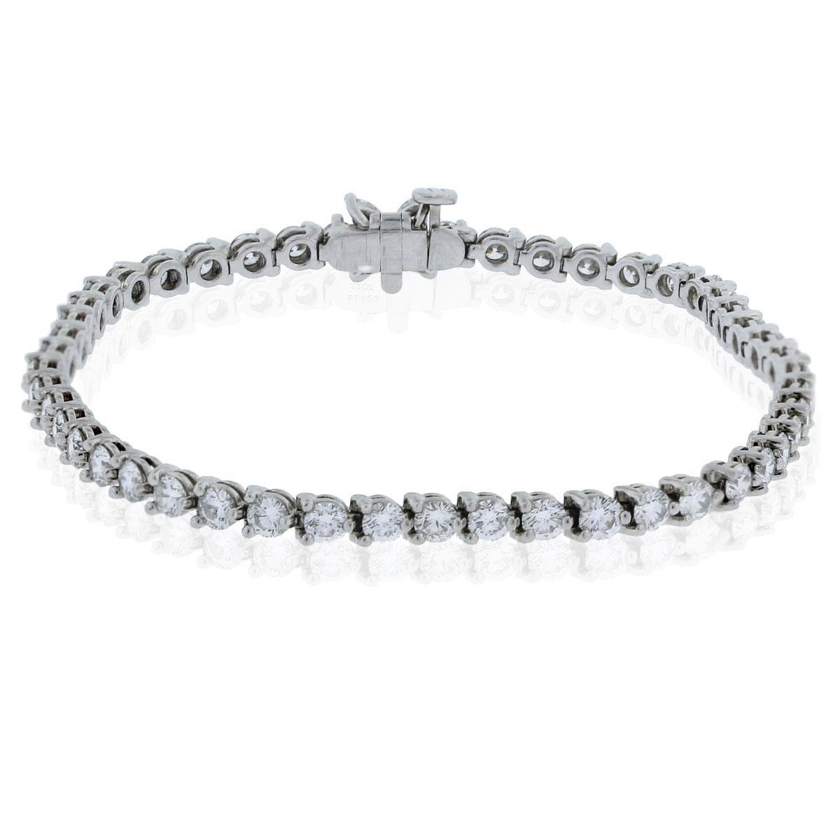 Pulseira de tênis de 7.50 quilates em ouro branco 14K - harrychadent.pt