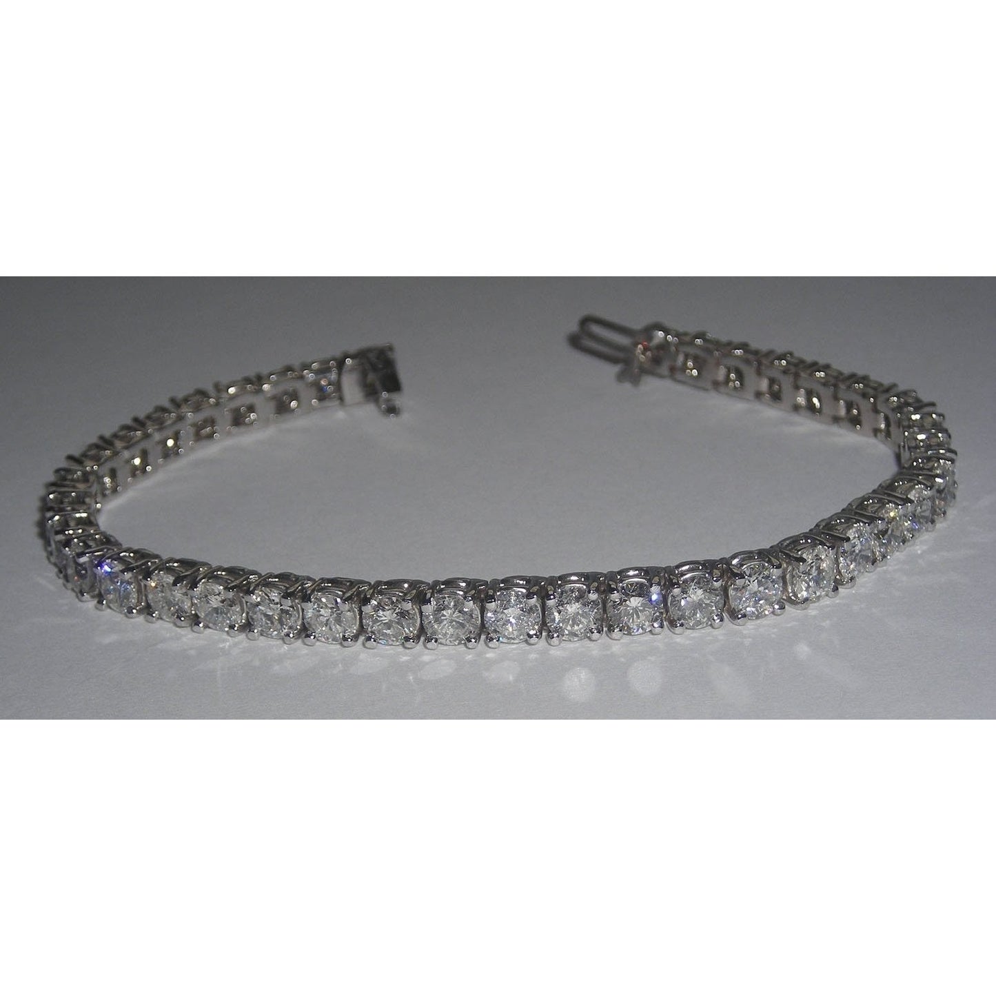 Bracelete de tênis de diamante de 9.5 quilates vs. joias sólidas WG 14K - harrychadent.pt