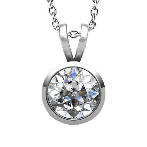 Conjunto de moldura com pendente de diamante redondo com corte brilhante de 4 kt - harrychadent.pt