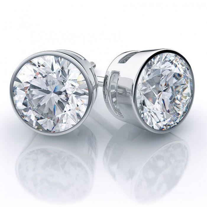 Conjunto de moldura com brinco redondo de diamante - harrychadent.pt