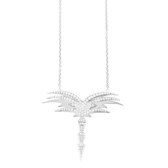 Colar de corrente de 1,50 ct redondo brilhante com lapidação brilhante ouro branco 14K - harrychadent.pt