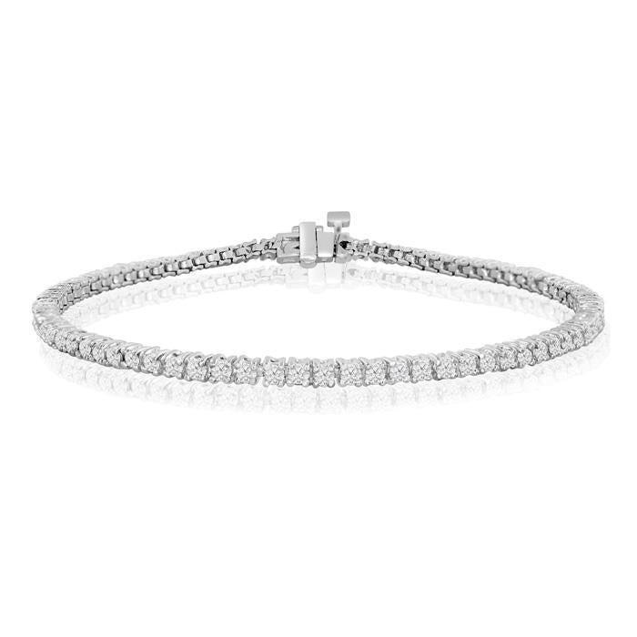 Pulseira de diamante para senhoras novas joias de ouro branco de 4 quilates - harrychadent.pt