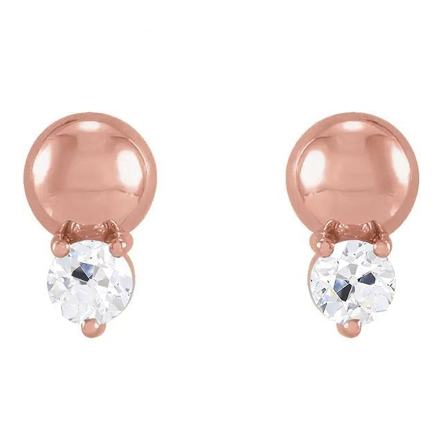 Brincos de diamante com tachas rebatíveis e joias antigas de mineiro de 3 quilates - harrychadent.pt