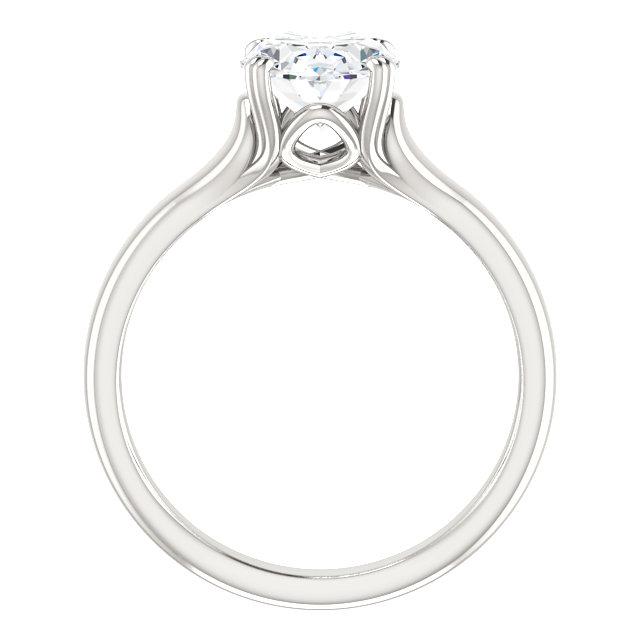 Anel Solitaire Oval de Noivado de Diamante Ouro Branco 3.50 quilates - harrychadent.pt