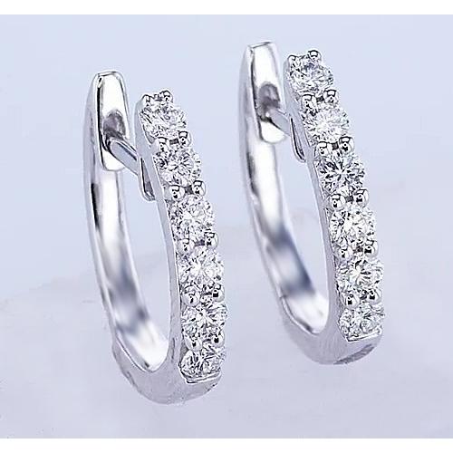 Brincos de argola de diamante 2.40 quilates ouro branco feminino 0.75 polegadas - harrychadent.pt