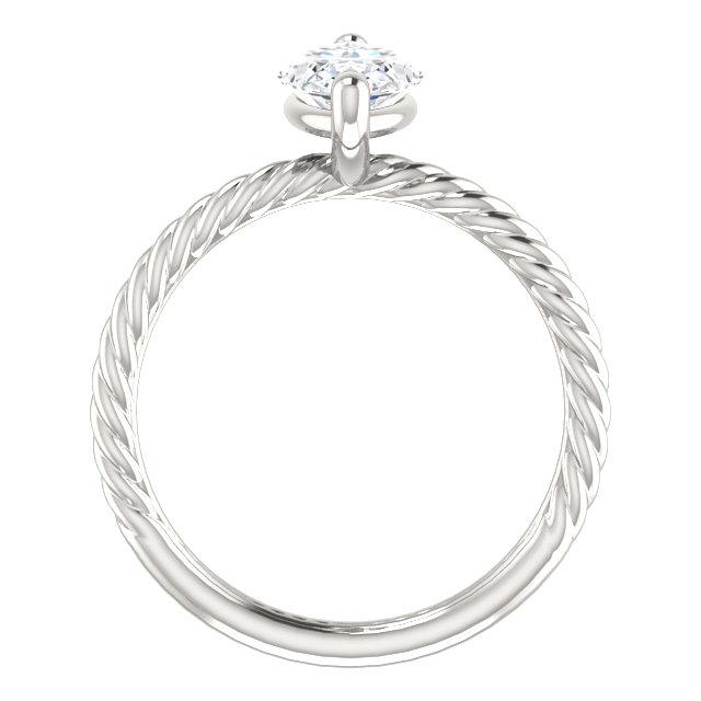 Diamante Solitaire Ring 2 quilates estilo corda trançada joias femininas - harrychadent.pt