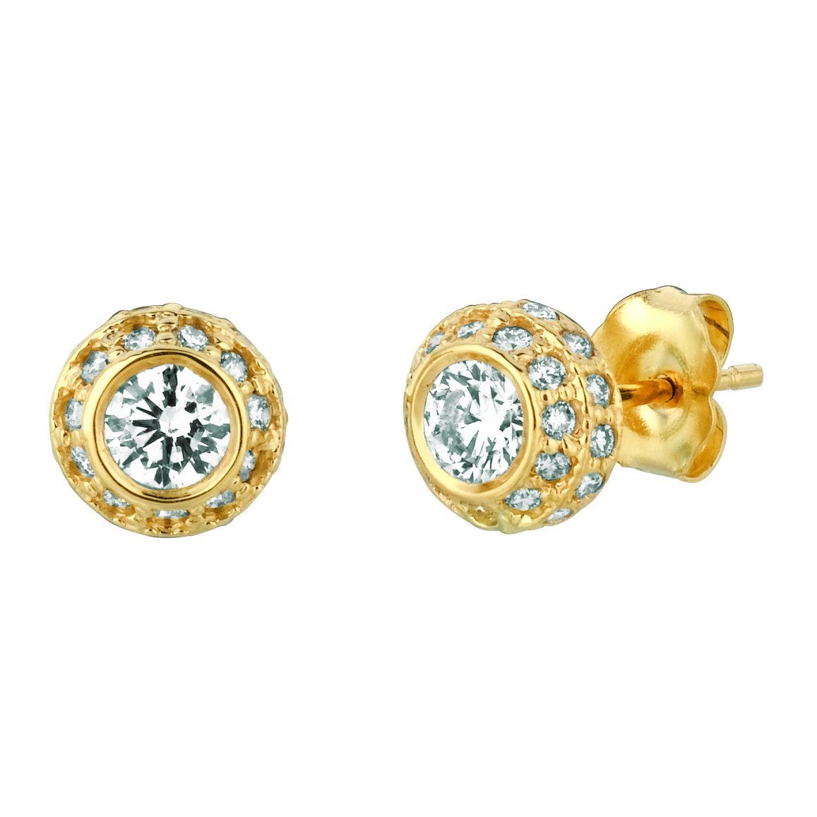 Brinco de diamante 1,90 quilates 14K amarelo - harrychadent.pt