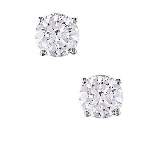 Brinco de diamante com pino de ouro branco sólido joias femininas de 2 quilates - harrychadent.pt