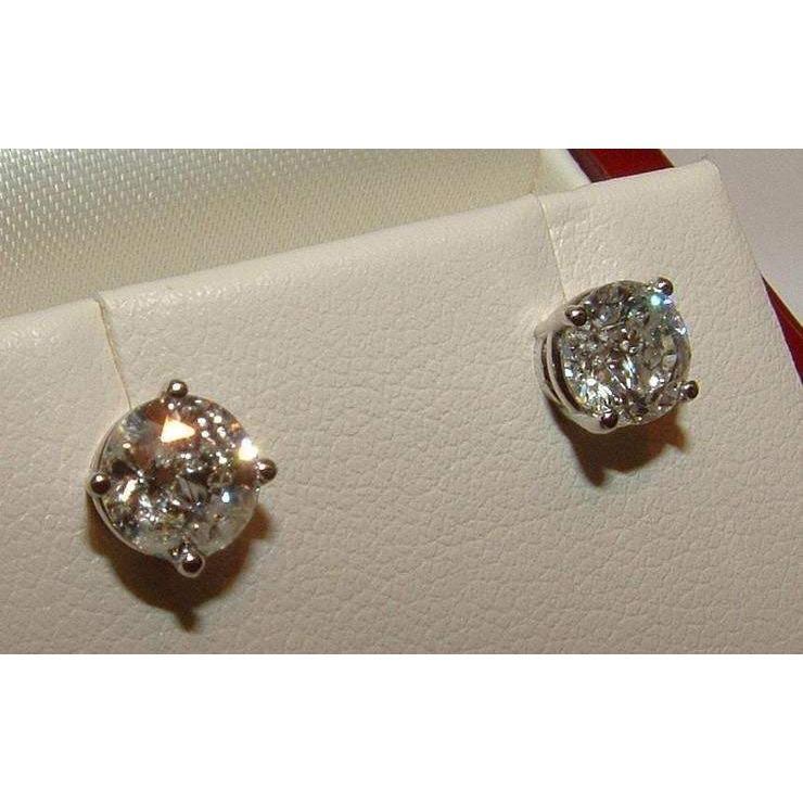 Brincos de diamante de 1.80 quilates em ouro branco novo 14K - harrychadent.pt