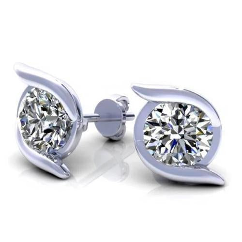 Brincos de diamante e joias de ouro branco de 1.9 quilates - harrychadent.pt