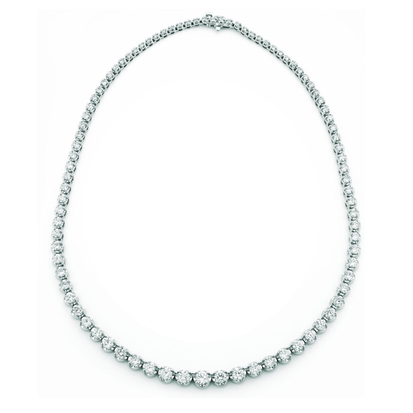 Colar de tênis de diamante 10.35 quilates 14K ouro branco joias femininas - harrychadent.pt