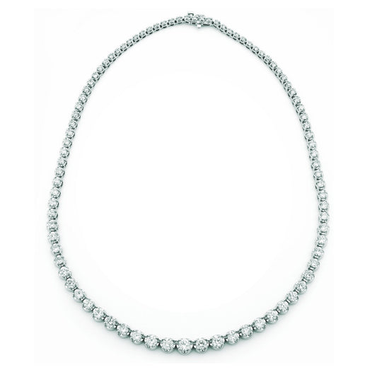Colar de tênis de diamante 10.35 quilates 14K ouro branco joias femininas - harrychadent.pt