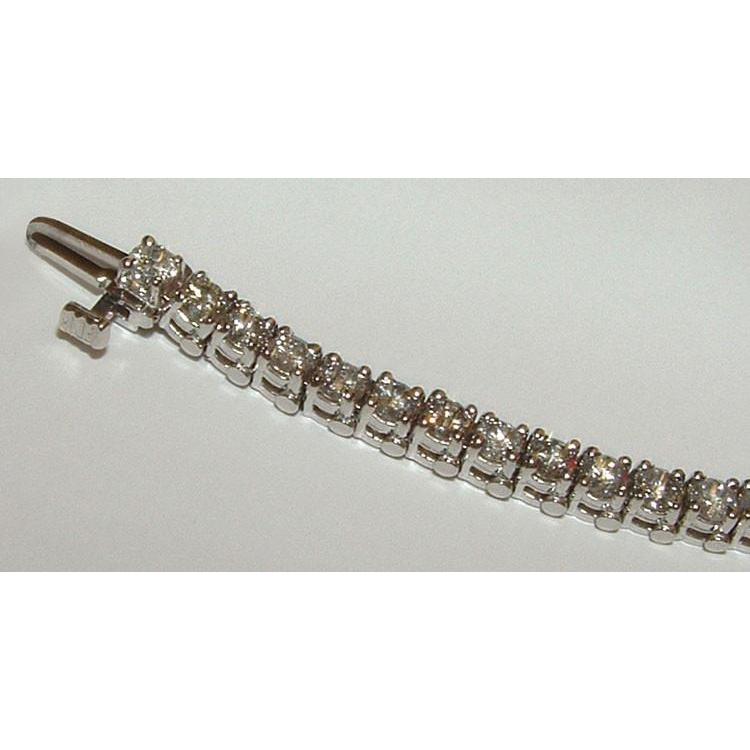 Pulseira de tênis feminina de diamante joias de ouro branco 4.56 quilates - harrychadent.pt