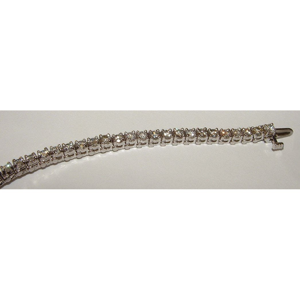 Pulseira de tênis feminina de diamante joias de ouro branco 4.56 quilates - harrychadent.pt