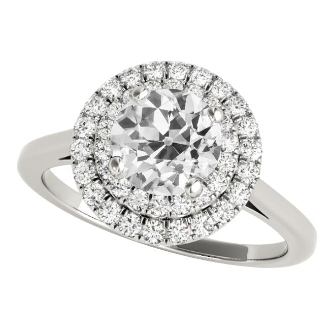 Double Halo Round Old Miner Diamond Ring Joias 5.75 quilates - harrychadent.pt
