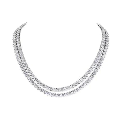 Colar De Diamantes De 2 Fileiras