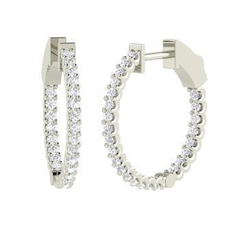 F Vvs1 redondo corte 4.50 ct diamante feminino brincos argola ouro branco 14K - harrychadent.pt