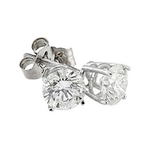 Lindos brincos de diamante com tachas e 2 cts brinco redondo - harrychadent.pt