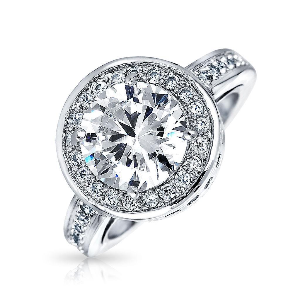 Anel de noivado de diamante Halo 2.50 quilates - harrychadent.pt