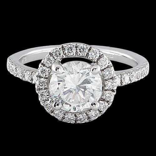 Aliança Halo Diamond em ouro branco 1.50 ct. - harrychadent.pt