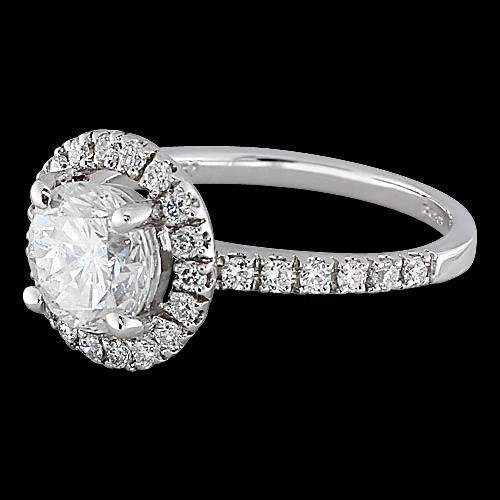 Aliança Halo Diamond em ouro branco 1.50 ct. - harrychadent.pt