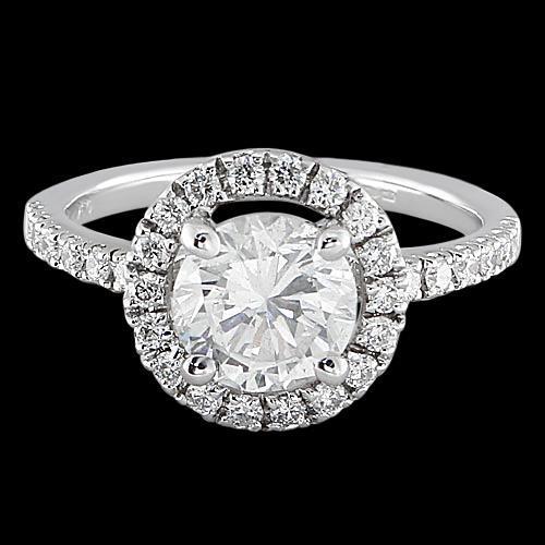 Aliança Halo Diamond em ouro branco 1.50 ct. - harrychadent.pt