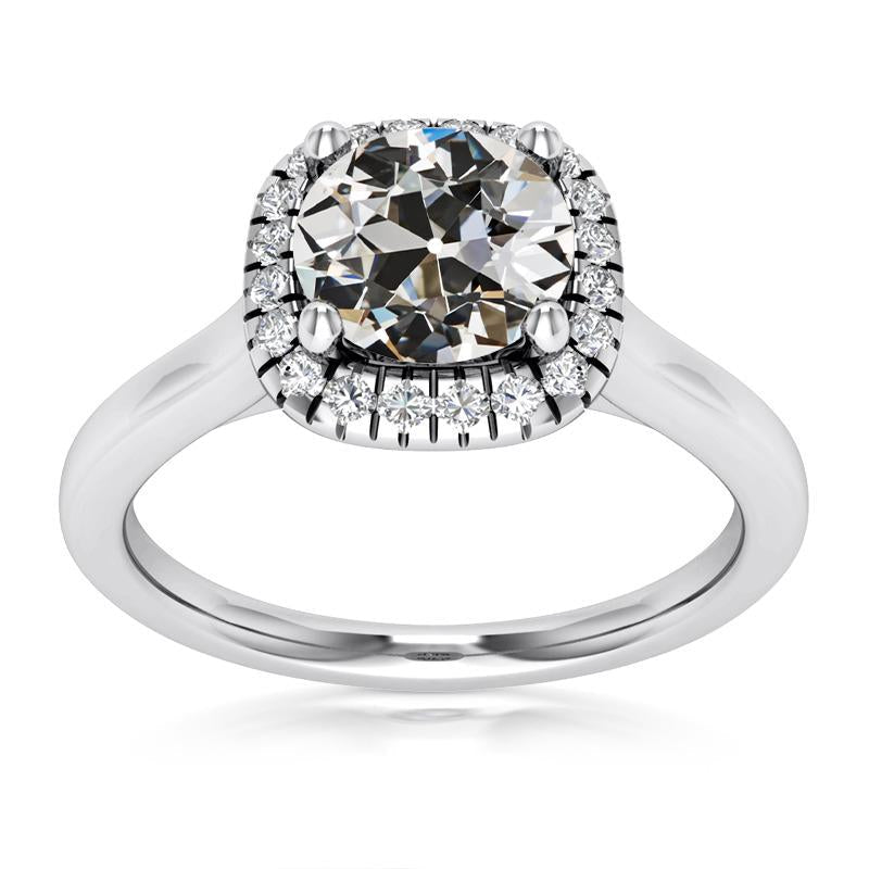 Halo Ring Old Mine Cut Diamond Feminino Joias de Ouro 5.75 Quilates - harrychadent.pt