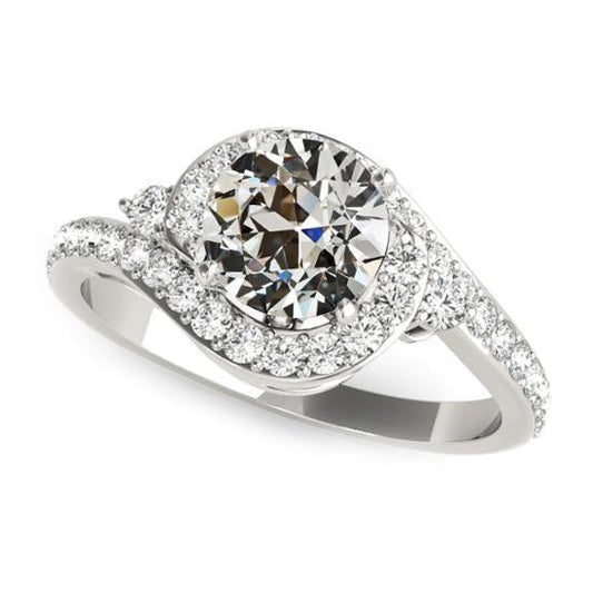 Halo Ring Redondo Old Miner Diamond Twisted Shank 4.50 quilates - harrychadent.pt