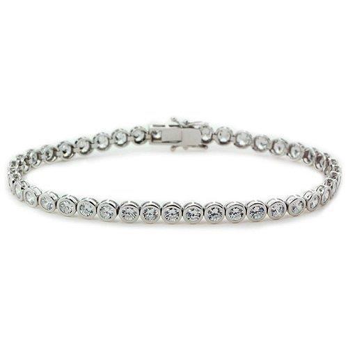 Pulseira de tênis com moldura redonda de diamante para senhoras. joias finas de 6.30 quilates - harrychadent.pt
