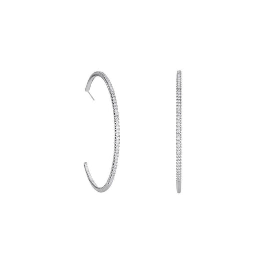 Brincos de argola femininos de 3.40 quilates com lapidação redonda e ouro branco 14K - harrychadent.pt