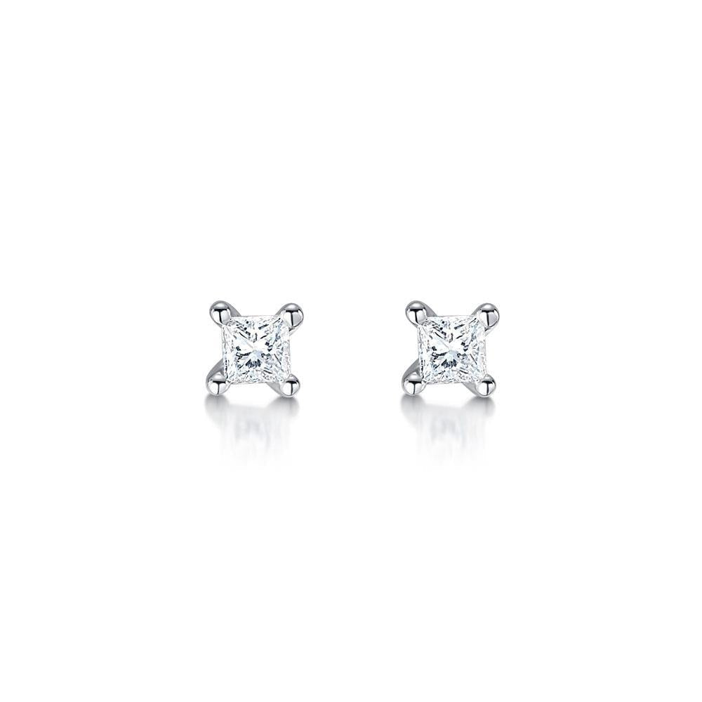 Conjunto de pinos de brinco feminino com pino redondo de diamantes redondos de 2.20 ct e ouro branco - harrychadent.pt
