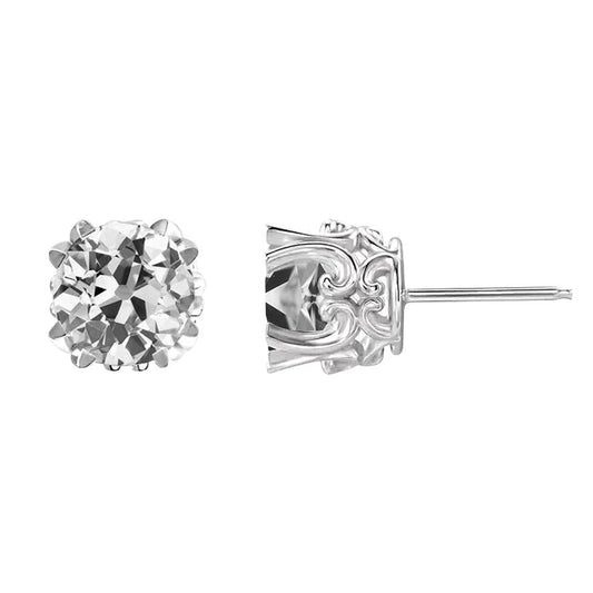Brincos Lady’s Diamond Studs Old Miner 3 Quilates Filigrana De Ouro Joias - harrychadent.pt