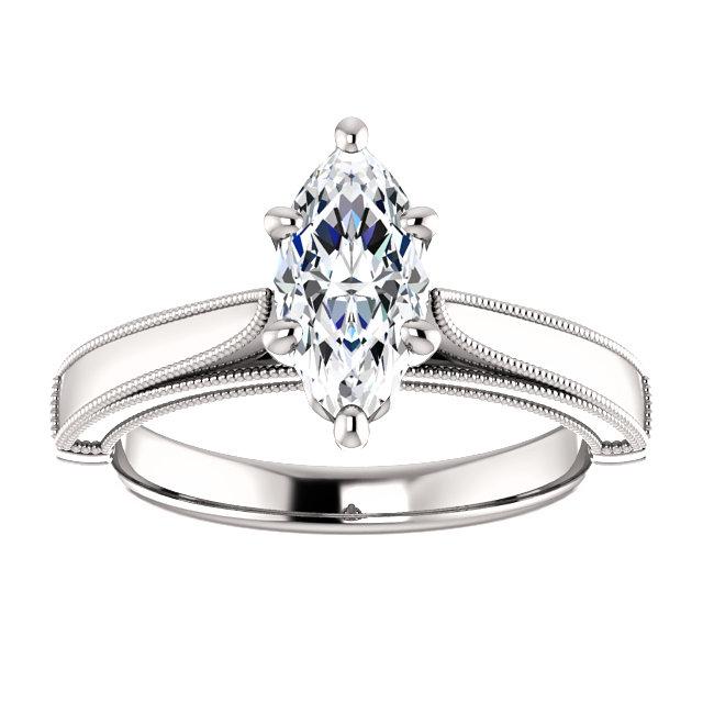 Marquise Solitaire Diamond Estilo Vintage Anel de 2 quilates - harrychadent.pt