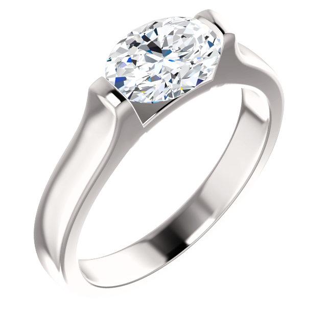 Anel de noivado de diamante oval Solitaire 4 quilates ouro branco - harrychadent.pt