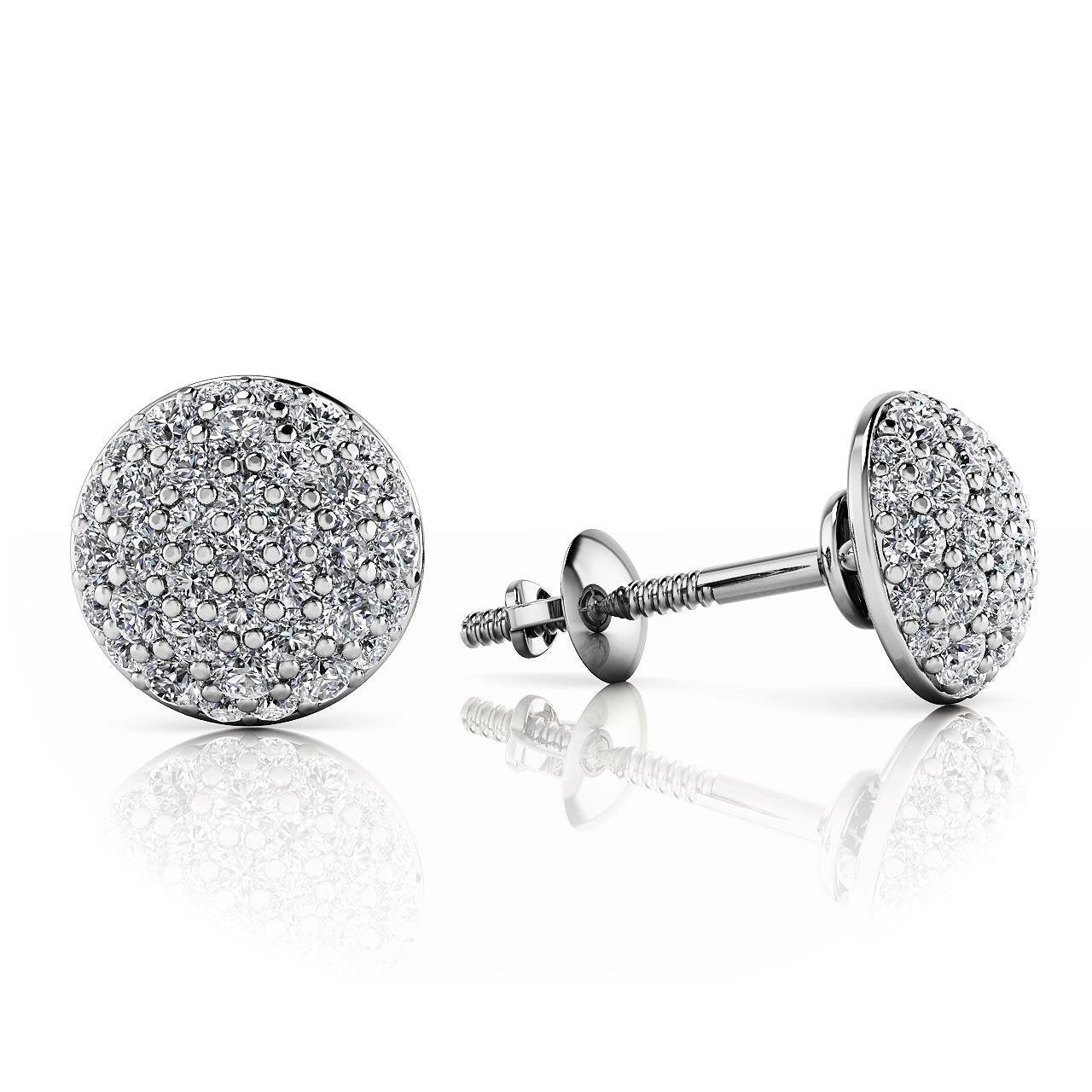 Pave Set 4 Quilates Redondos Brilliant Cut Diamond Feminino Brincos - harrychadent.pt