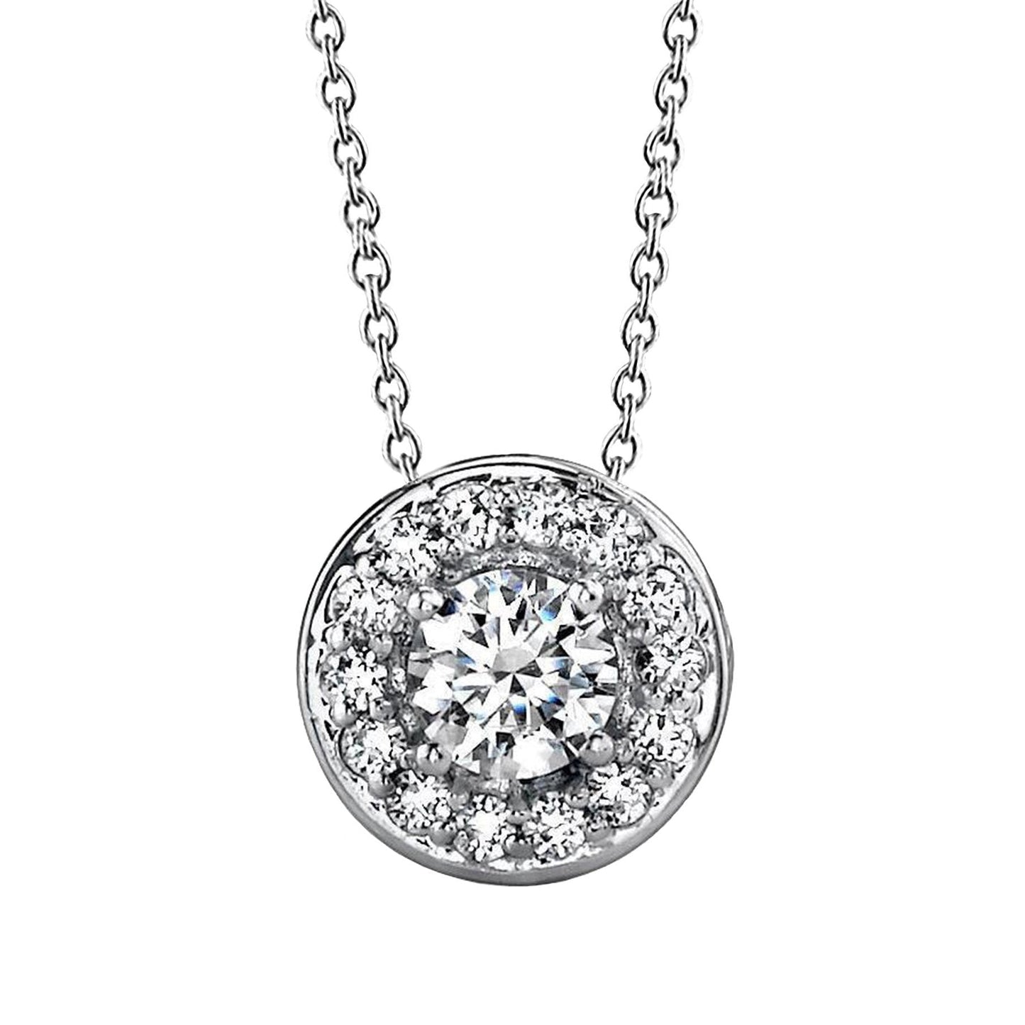 Collana Ciondolo Scintillante 3 Carati Diamanti Taglio Rotondo Centrato - harrychadent.pt