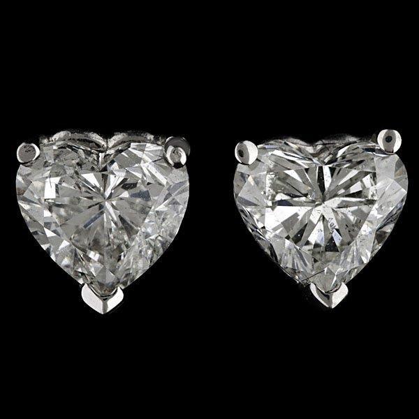 Conjunto de pinos e solitário de diamante com corte de coração e joias de ouro maciço - harrychadent.pt