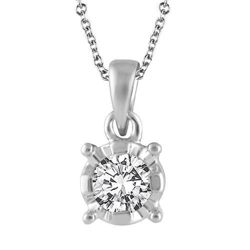 Conjunto de pinos Solitaire com corte redondo e colar de pingente de diamante de 2.25 ct - harrychadent.pt