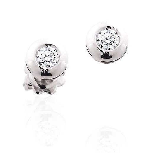Brinco redondo brilhante corte 1.30 ct feminino ouro branco - harrychadent.pt