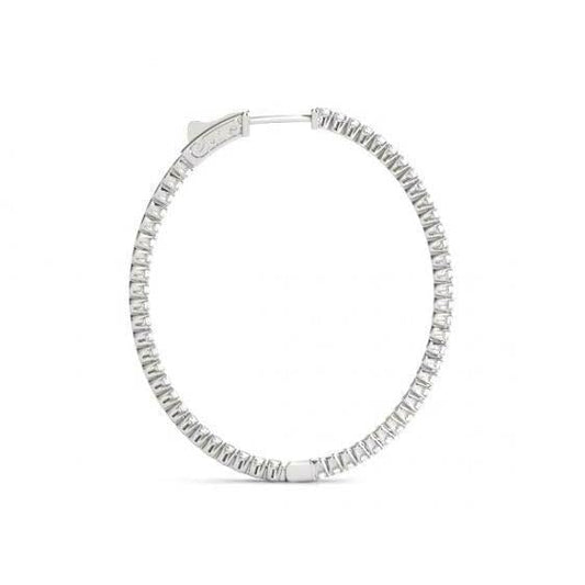 Brincos de argola de diamantes brilhantes redondos com 1.75 ct. Brinco de diamante F Vvs1 - harrychadent.pt