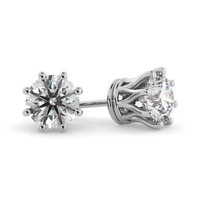 Brinco de diamante com corte redondo e joias femininas de ouro 4.50 quilates - harrychadent.pt