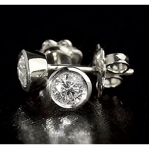 Brinco com pino redondo de diamante estilo bisel 1.60 quilates - harrychadent.pt