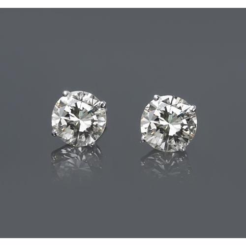 Brinco redondo de diamante de 2 quilates - harrychadent.pt