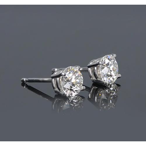 Conjunto de cestos de diamante redondo de 1.50 quilates em ouro branco 14K - harrychadent.pt