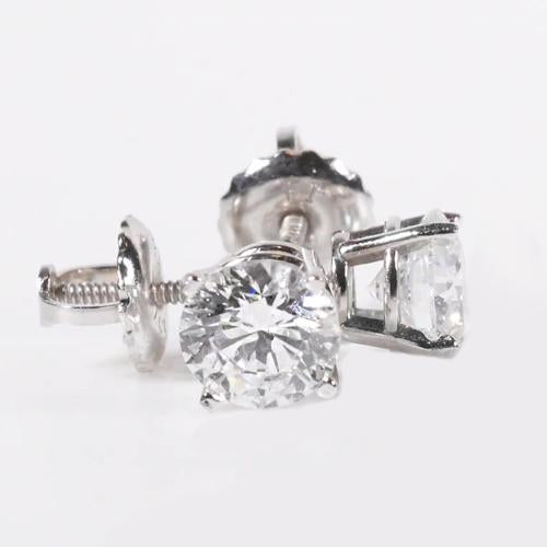 Brincos de diamante redondo - harrychadent.pt