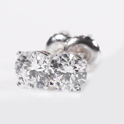 Brincos de diamante redondo - harrychadent.pt