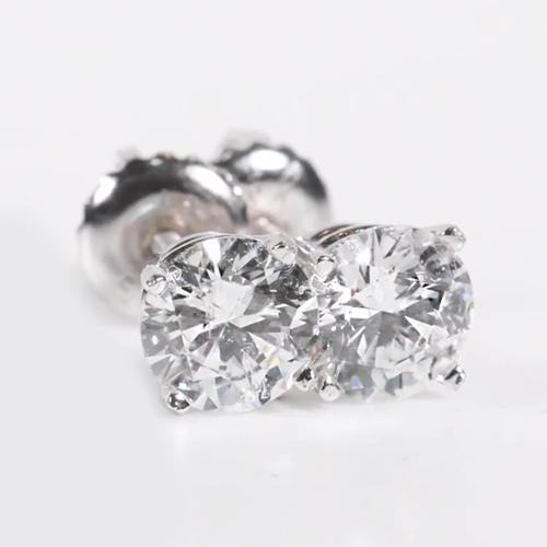 Brincos de diamante redondo - harrychadent.pt