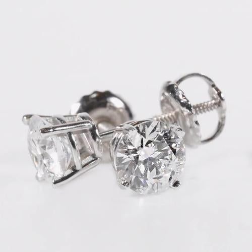 Brincos de diamante redondo - harrychadent.pt